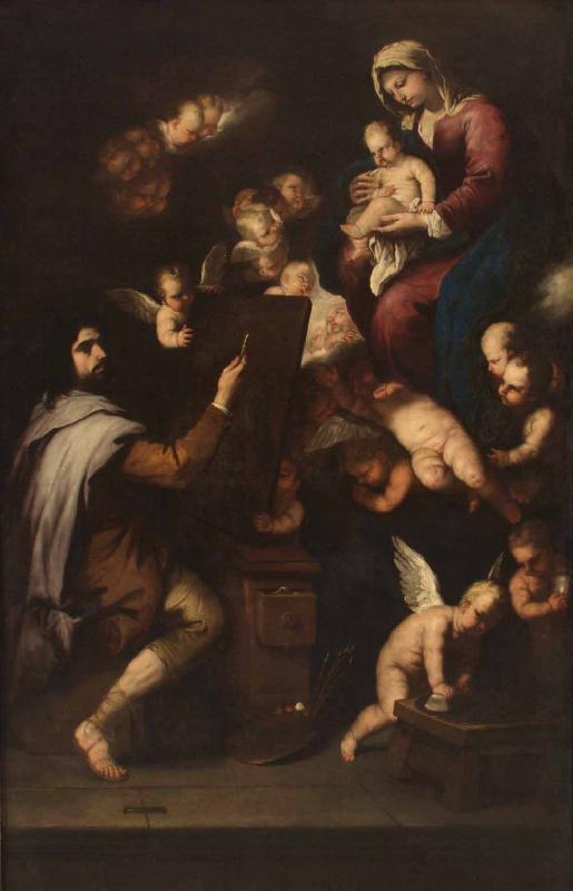 Luca Giordano San Lucas pintando a la Virgen oil painting picture